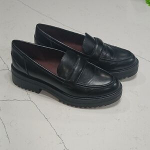Black Loafers By Limelight Man Made Material, Sz 11, Gentle Useda little scratch